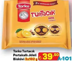 TORKU TURTACIK PORTAKALLI JÖLELİ BİSKÜVİ 3X102 G fiyat ve kampanya bilgisi
